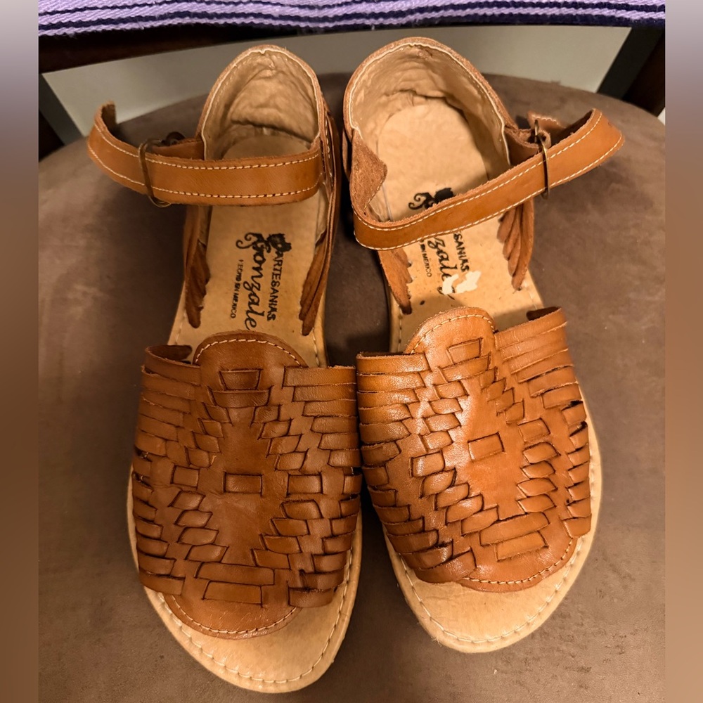 Leather Huarache Sandals - Brown de Jalisco Mexico